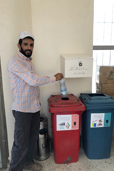 To let Asira resident get familiar with the project we installed sample boxes at Asira municipality with stickers carrying instructions