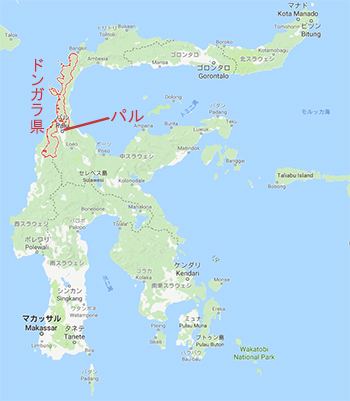 スラウェシ島地図