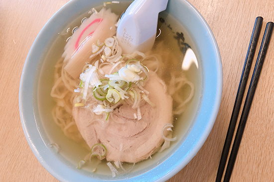 昼食で食べた佐野ラーメン